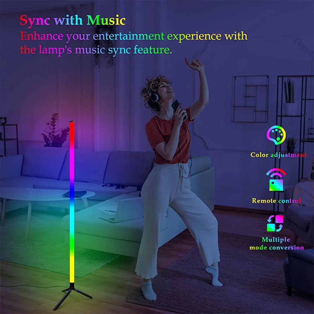 کرنرلایت هوشمند RGB فوتونیکس مدل PX-CL-03 با نورپردازی 360 درجه همراه ریموت کنترل و اپلیکیشن موبایل — تصویر ۷