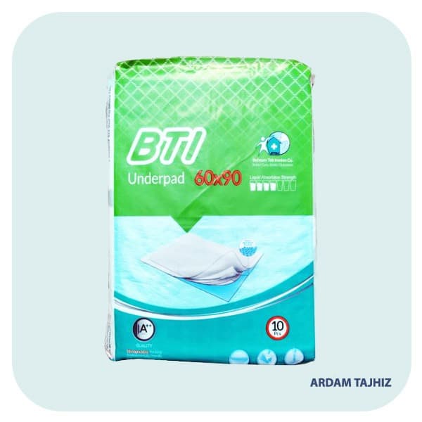 زیرانداز بهداشتی بیمار بی تی آی سایز 60*90 بسته 10 عددی