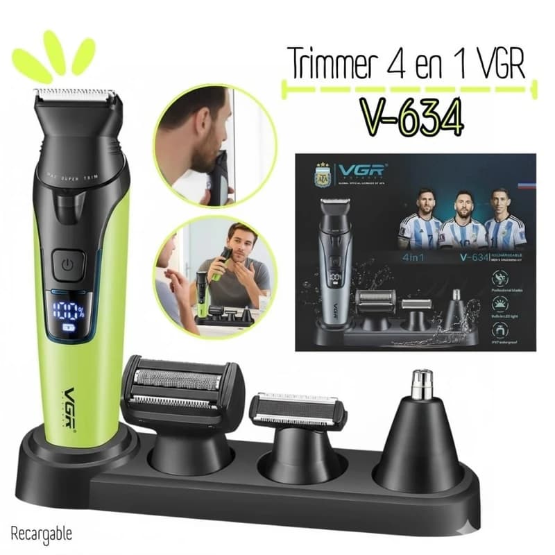 ماشین اصلاح وی جی آر مدل VGR V-634 ۴ در ۱ با تیغه استیل ضد زنگ — تصویر ۵