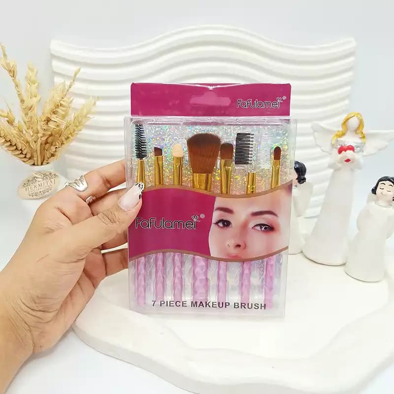 ست براش و برس آرایشی الماسی Fafulamer پک 7 عددی — تصویر ۵
