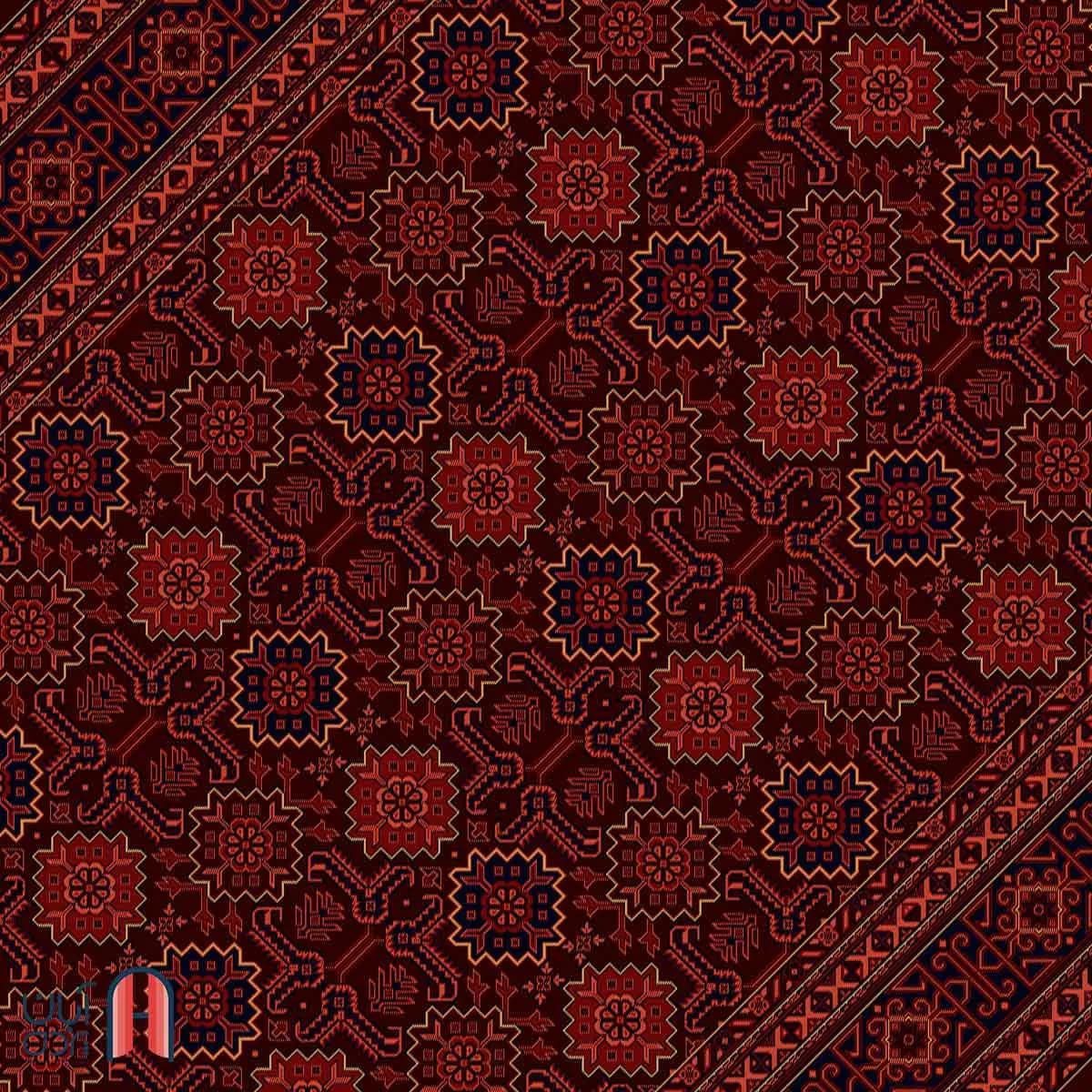 فرش کلکسیون خزان کد فرش 3-438، رنگ لاکی چهارمتری — تصویر ۲
