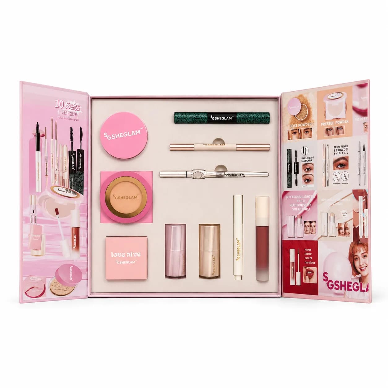 پک آرایشی 10 تکه شیگلم SHEGLAM مدل SG