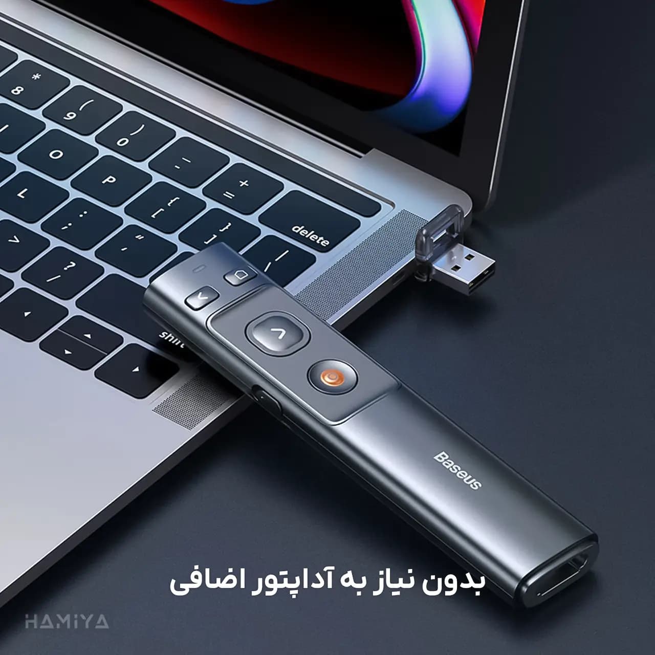 پرزنتر لیزری بی سیم بیسوس مدل WKCD000013 قابل شارژ — تصویر ۸
