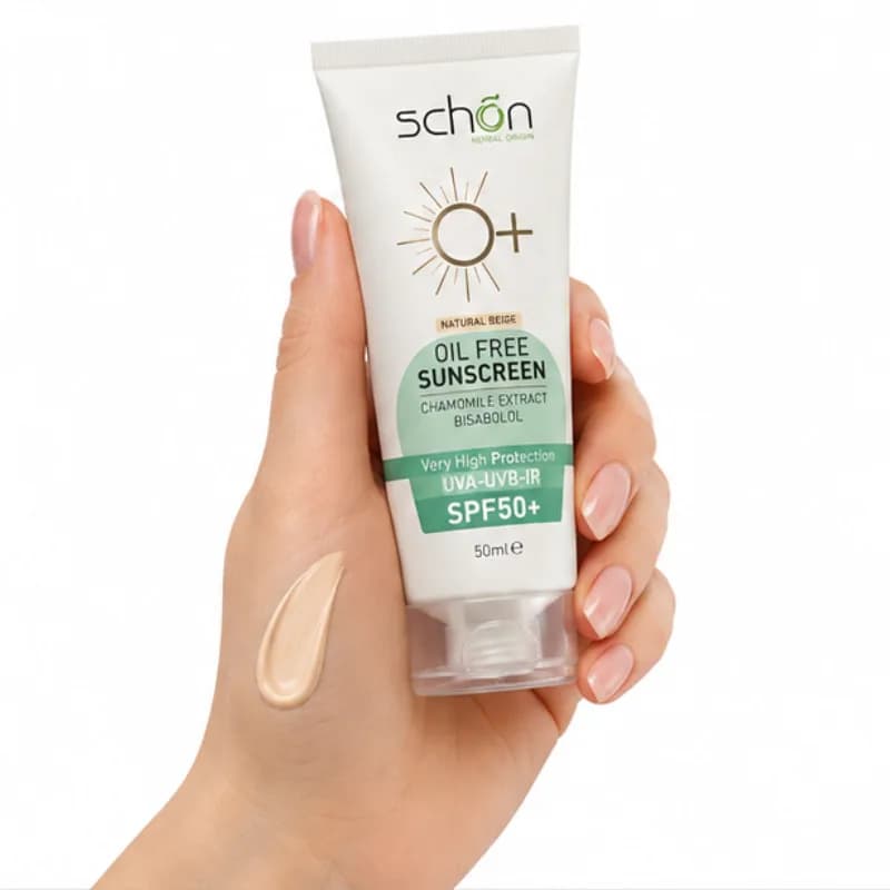 کرم ضد آفتاب رنگ طبیعی شون SPF 50 مناسب پوست چرب حجم ۵۰ میلی لیتر — تصویر ۳