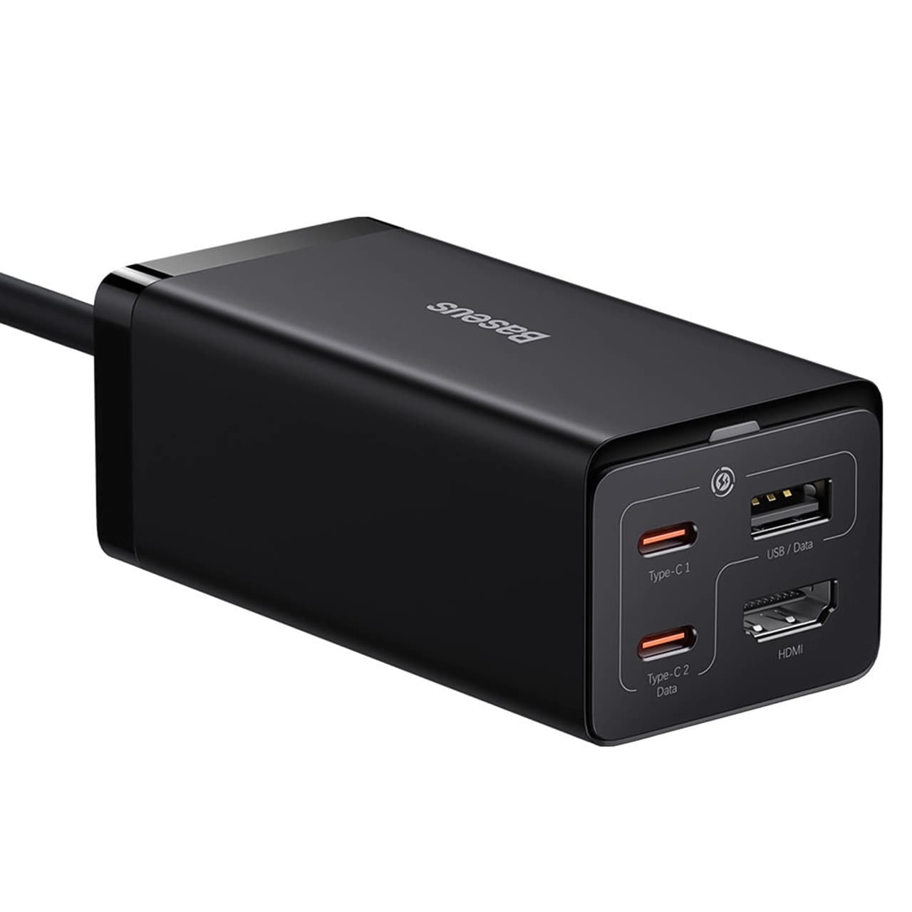 شارژر رومیزی بیسوس مدل CCGAN67-HDE با توان خروجی 67 وات و انتقال تصویر 4K — تصویر ۲