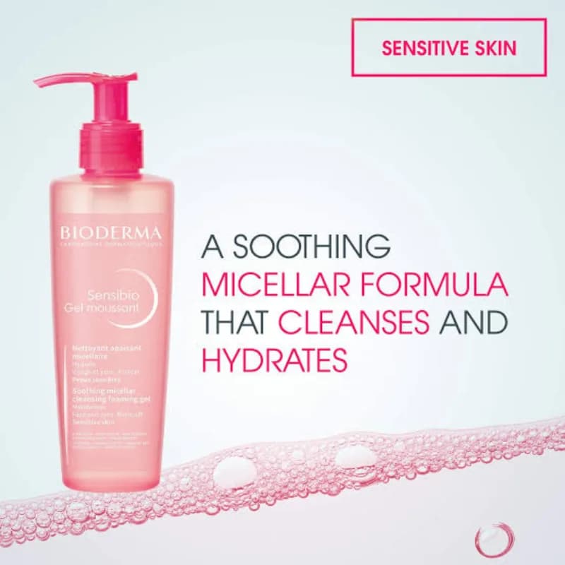 ژل شستشوی صورت بایودرما مدل Sensibio Gel Moussant مناسب پوست حساس حجم 200 میلی لیتر — تصویر ۶