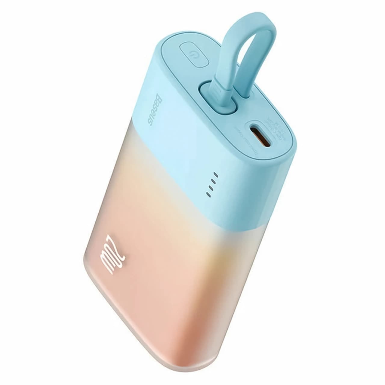 پاوربانک بیسوس مدل PPKDC05I با ظرفیت 5200 میلی آمپر ساعت با توان 20 وات و کابل لایتینیگ — تصویر ۷