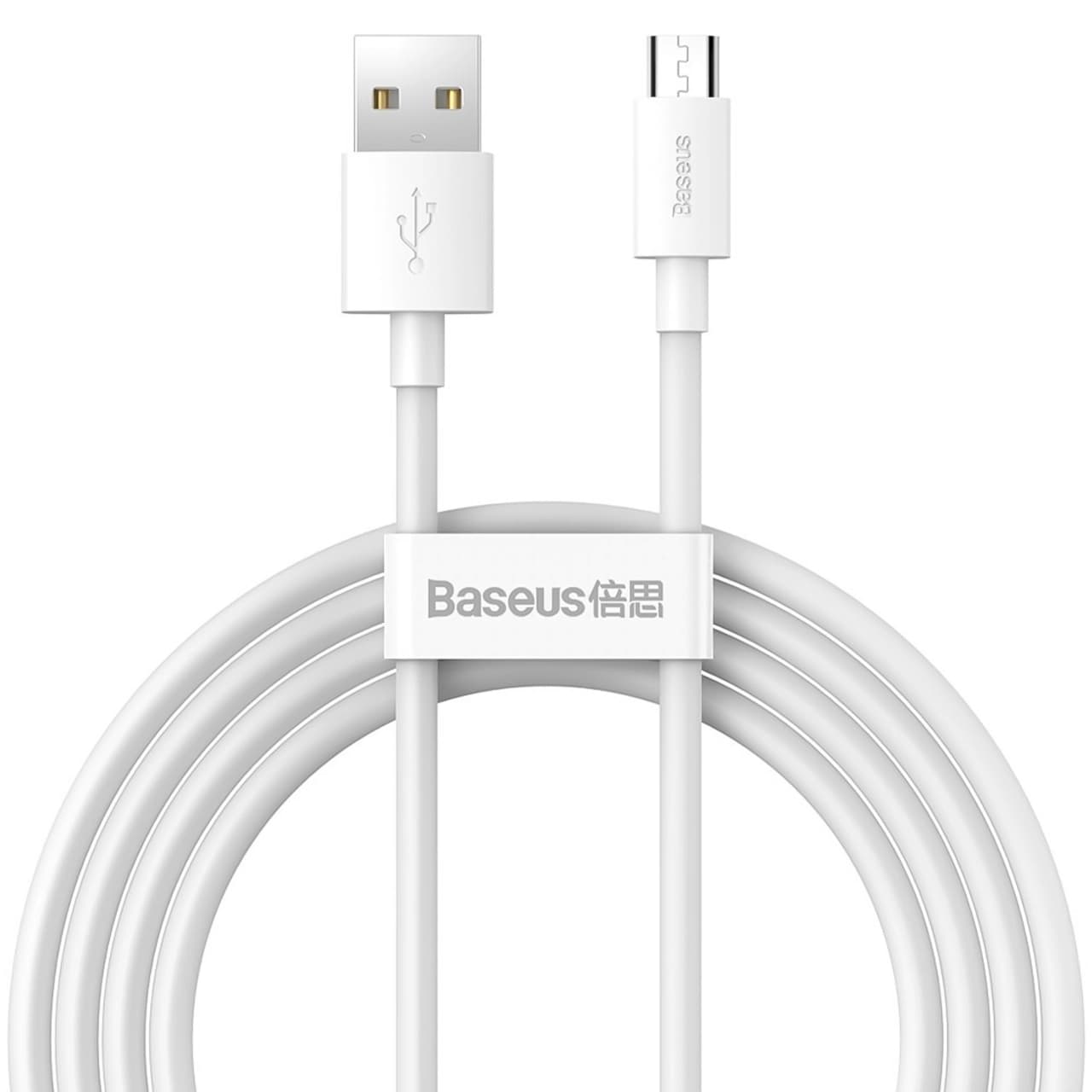 کابل تبدیل USB به microUSB بیسوس مدل TZCAMZJ طول 1.5 متر بسته 2 عددی