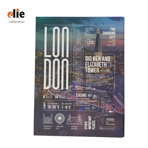 دفتر کلاسوری 100 برگ پیل طرح London — تصویر ۲