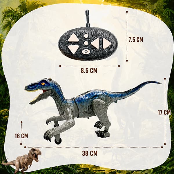 دایناسور کنترلی شارژی دودزا 2.4G کد Dinosaur RS073-1 — تصویر ۵