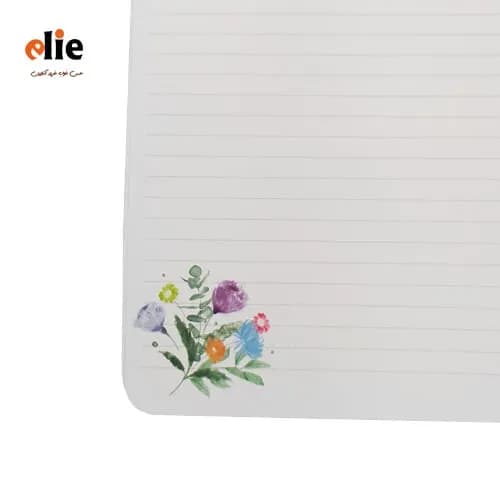 دفتر 100 برگ جلد سخت پیل طرح Flower2 — تصویر ۳