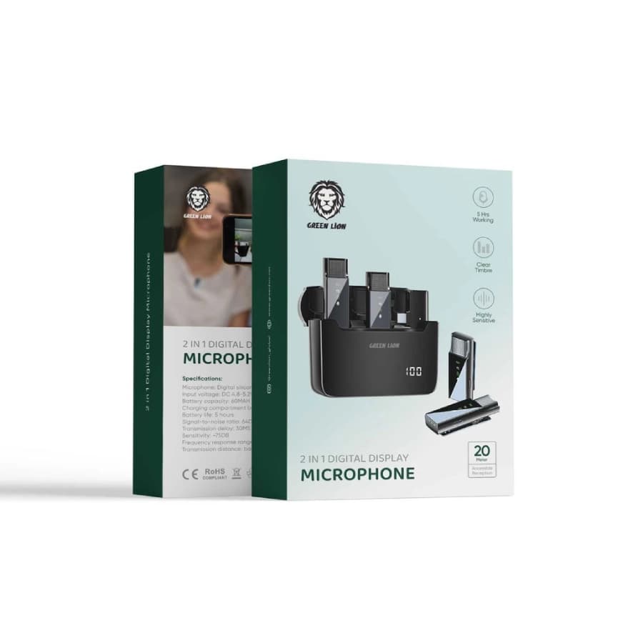 میکروفون گرین لاین مدل Green 2in1 Digital Display Microphone — تصویر ۴