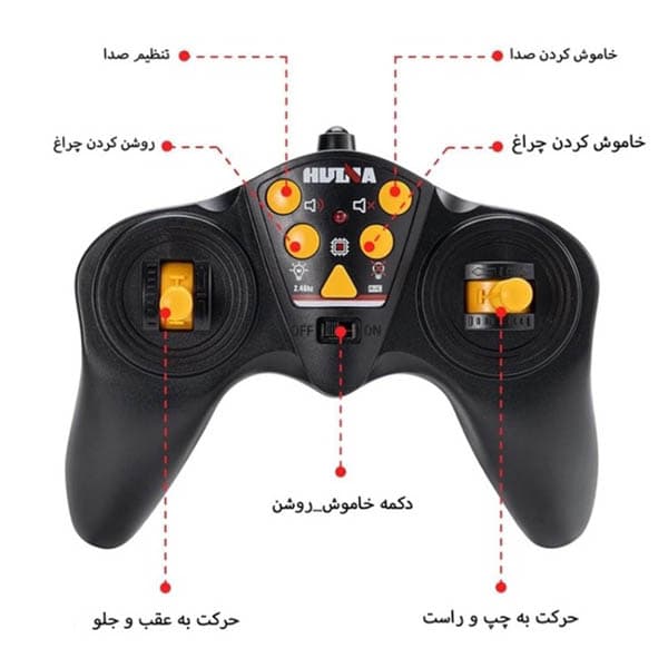 ماشین تریلی کنترلی خودروبر هوینا کد HUINA 1318 — تصویر ۶