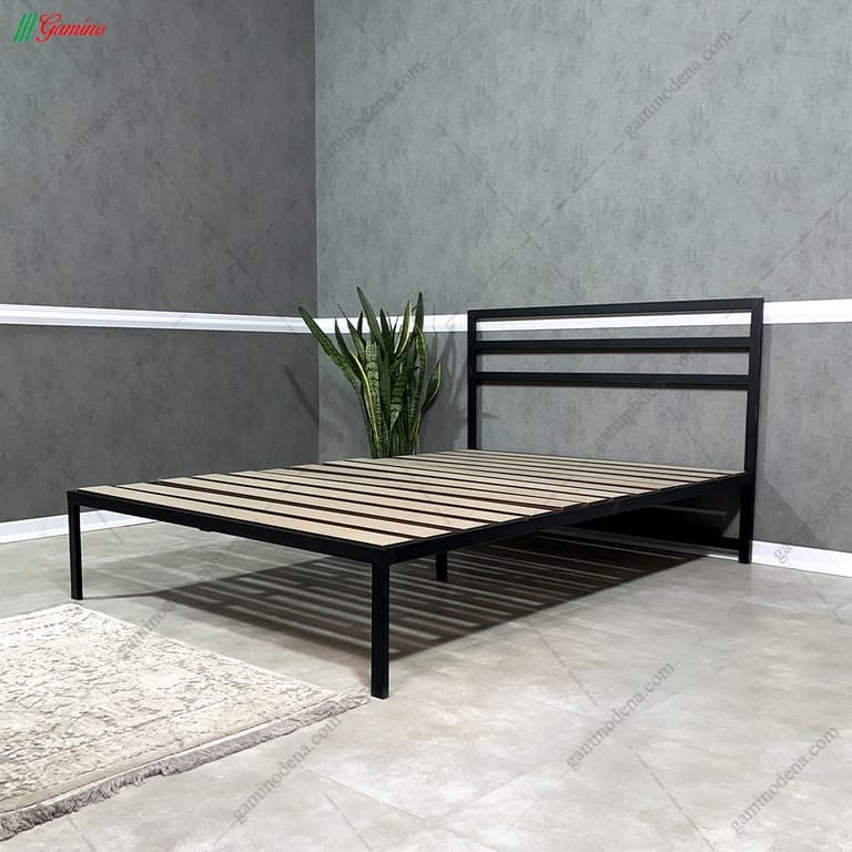 تخت خواب ام دی اف و فلز پندار 120 — تصویر ۳