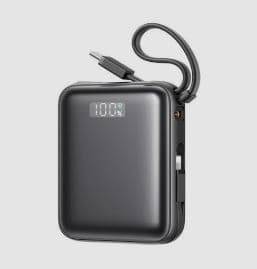 پاوربانک جوی روم مدل JR-PBF27 با ظرفیت 10000 میلی آمپر به همراه کابل تایپ سی و لایتنینگ