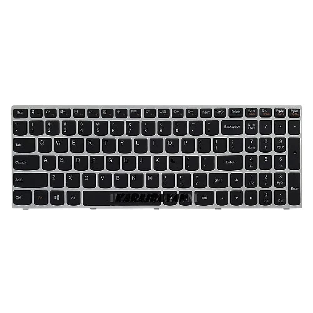 کیبرد لپ تاپ لنوو IdeaPad G50-70 مشکی-بدون بک لایت-با فریم نقره ای — تصویر ۵