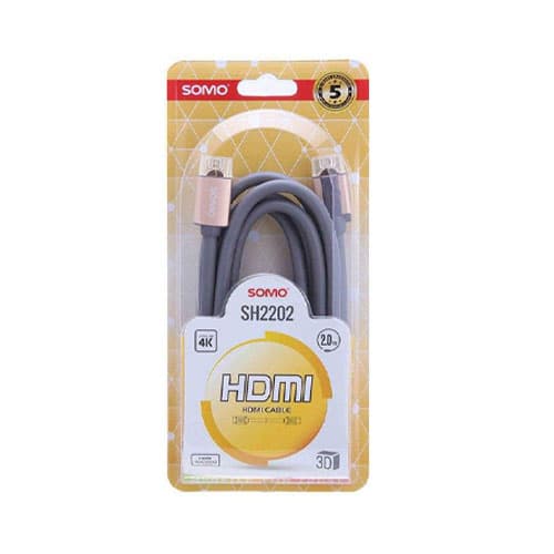 کابل HDMI سومو با کیفیت 4K ورژن 2 با طول 2 متر مدل Somo SH2202 — تصویر ۳