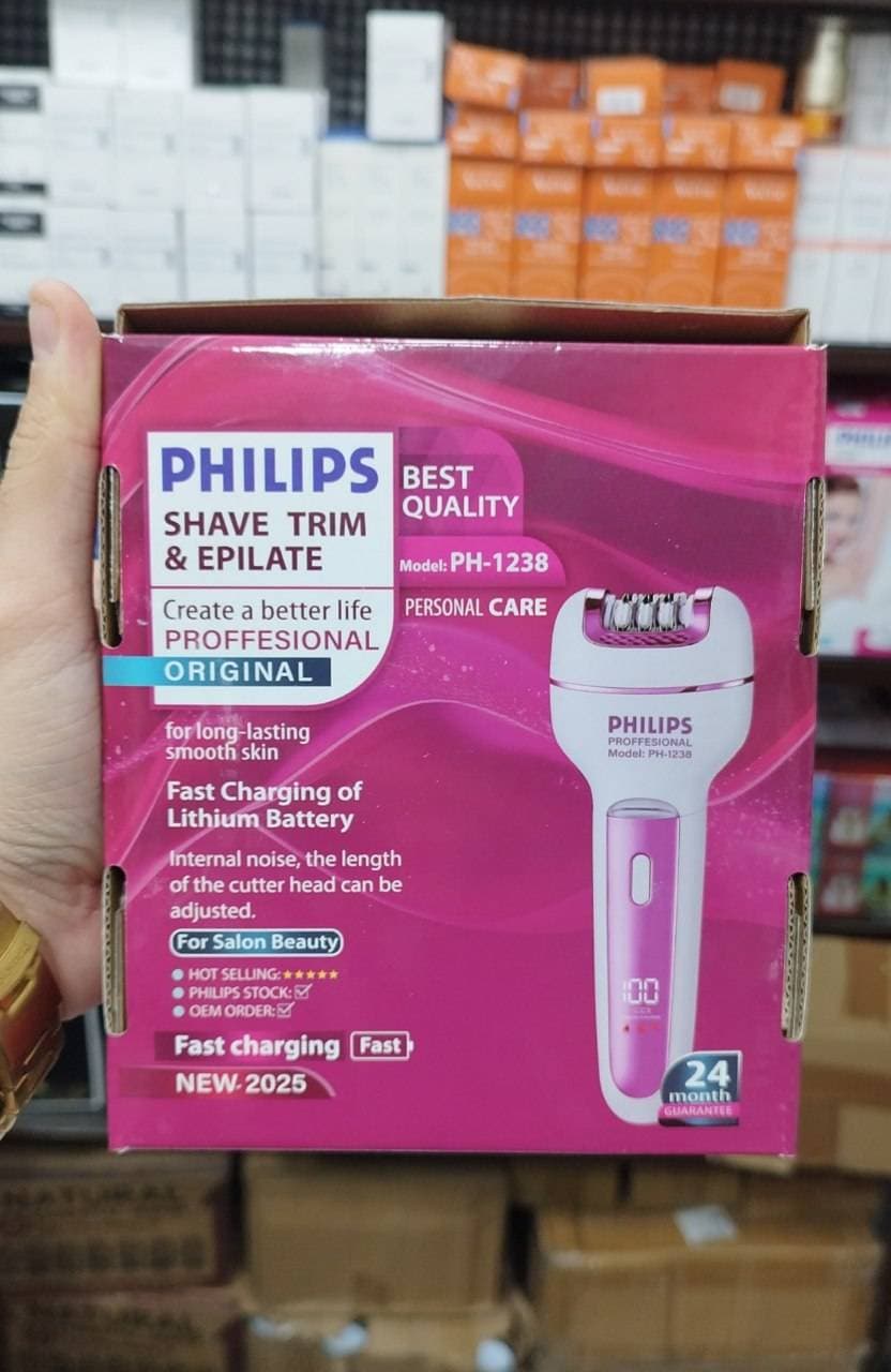 اپیلاتور (موکن) سه کاره فیلیپس PHILIPS مدل PH-1238 سری 2025 دارای نمایشگر و دیجیتالی — تصویر ۳