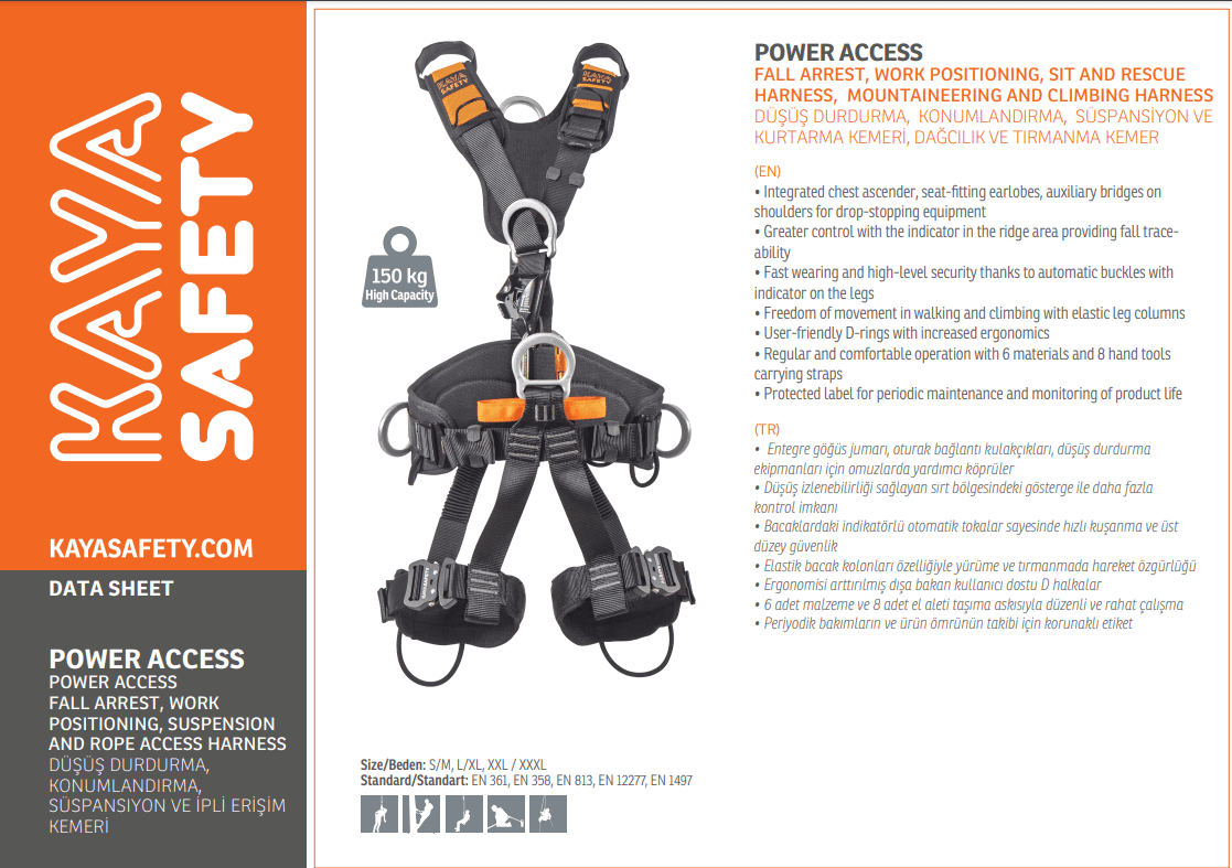 هارنس صعود KAYA SAFETY مدل POWER ACCESS — تصویر ۳