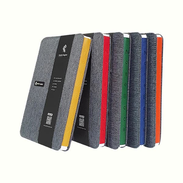 دفتر یادداشت فرانسوی مدل پارچه ای ( بسته 5 عددی)