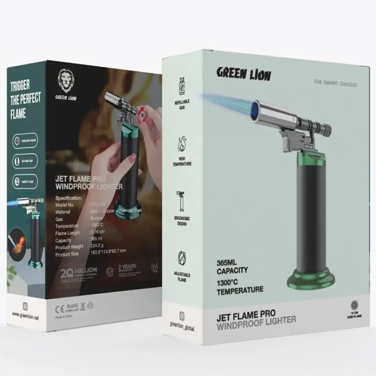 فندک اتمی گرین لاین مدل JET FLAME PRO — تصویر ۲