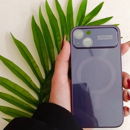 گارد گوشی Iphone 13 طرح مگ سیف دار رنگ بنفش و با محافظ لنز قاب و کاور و محافظ موبایل — تصویر ۲