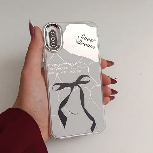 گارد گوشی Iphone X طرح آیینه ای فانتزی مدل پاپیون آیفون ایکس قاب و کاور — تصویر ۲