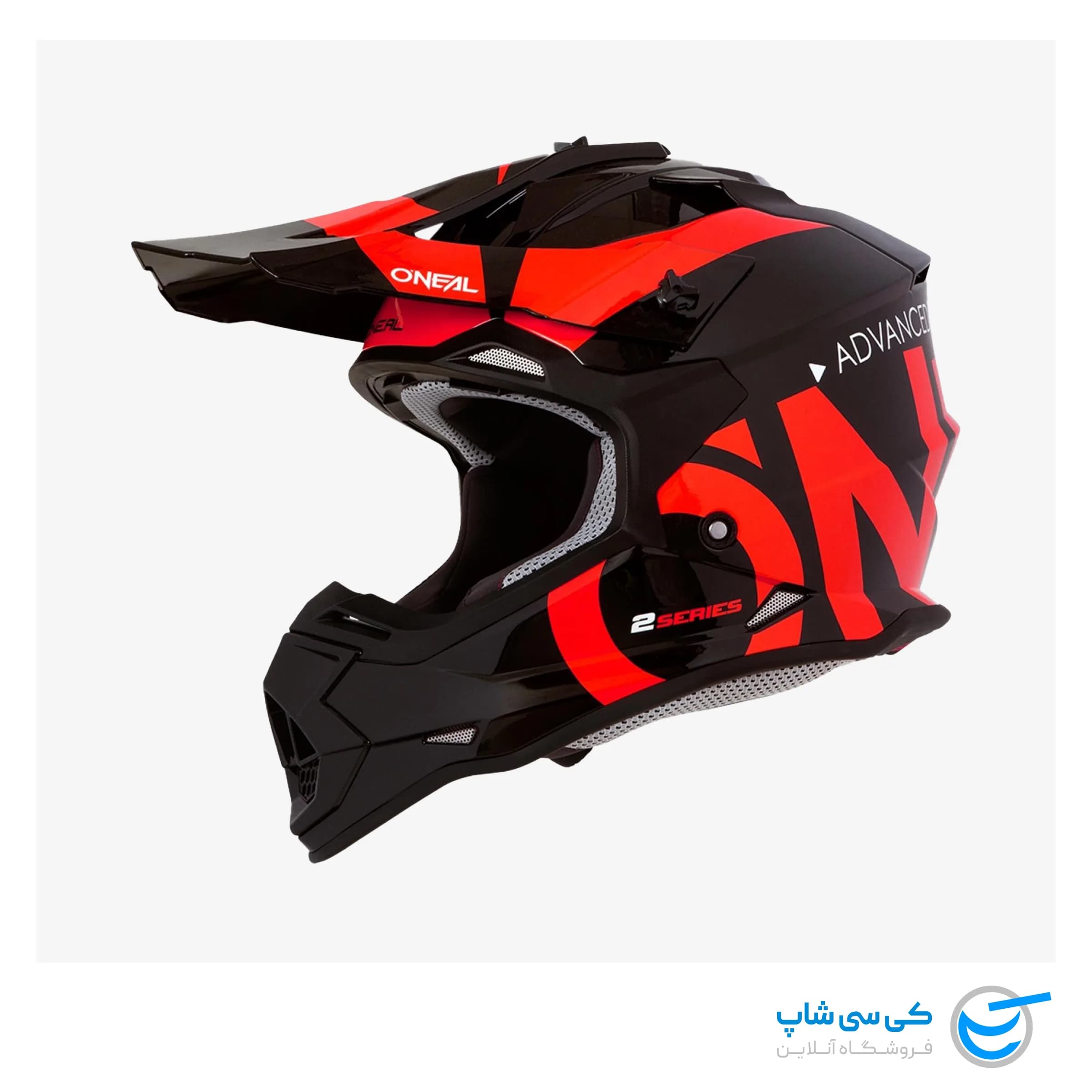 کلاه کاسکت موتور کراس اونیل سری 2 طرح Slick رنگ نارنجی و مشکی