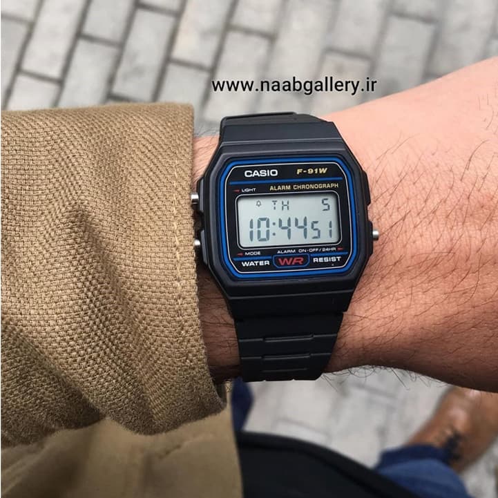 ساعت مچی یونیسکس کاسیو CASIO F-91W-1DG — تصویر ۹