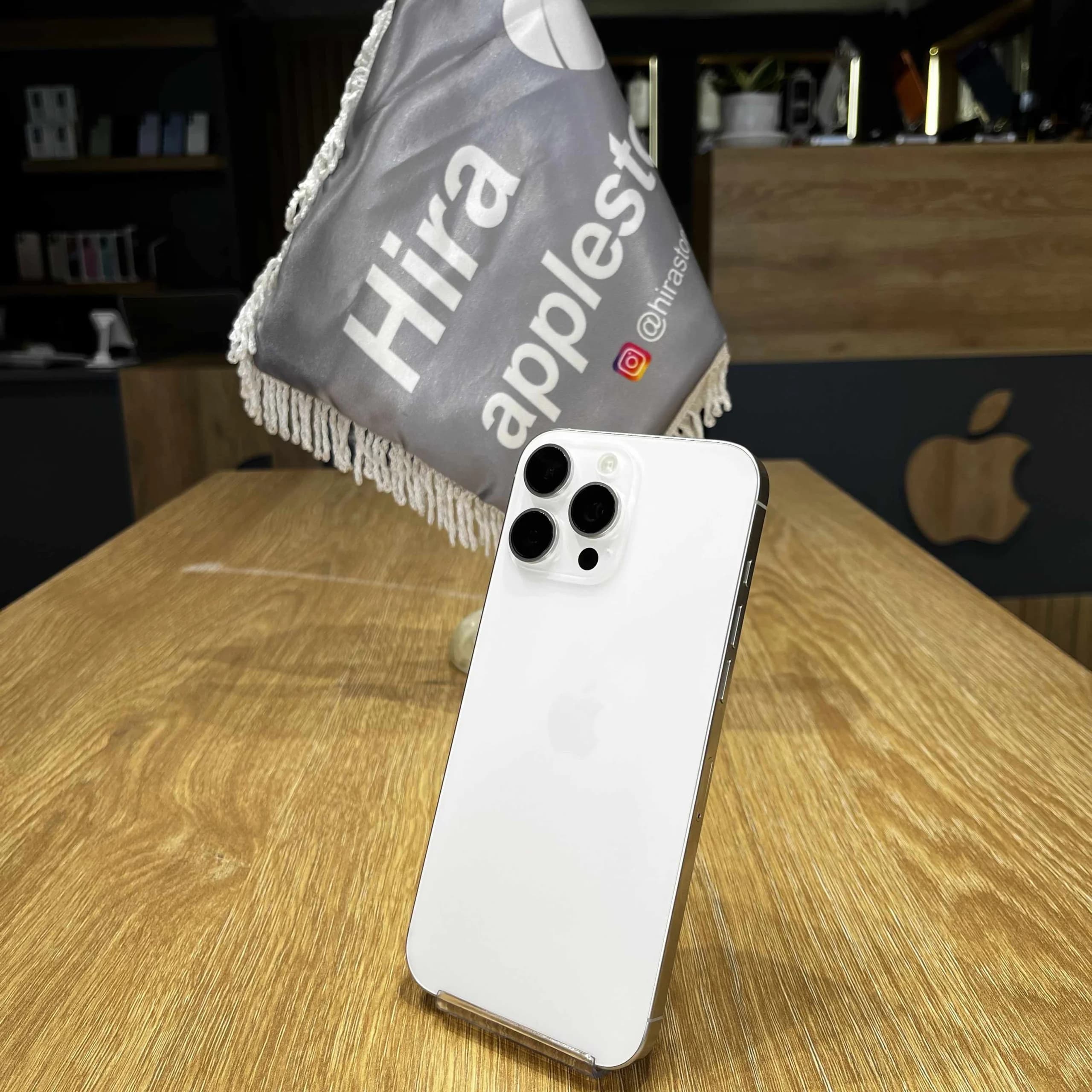گوشی موبایل اپل IPhone 16 promax ظرفیت 256GB پارت نامبر ZA/A رنگ سفید تیتانیوم باتری 100% – کارکرده بدون رجیستر — تصویر ۲