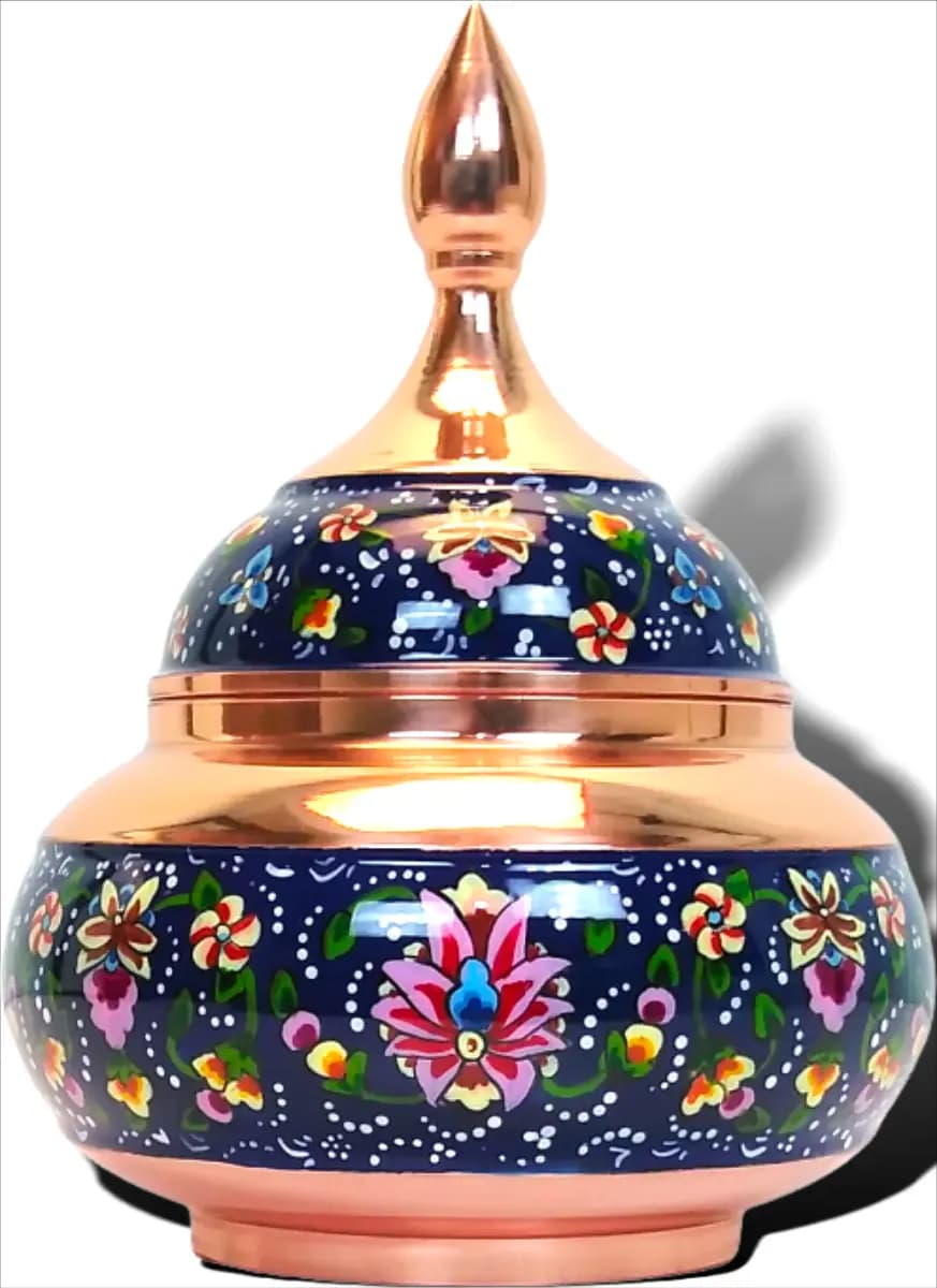 قندان مس و پرداز (ارتفاع 18س)