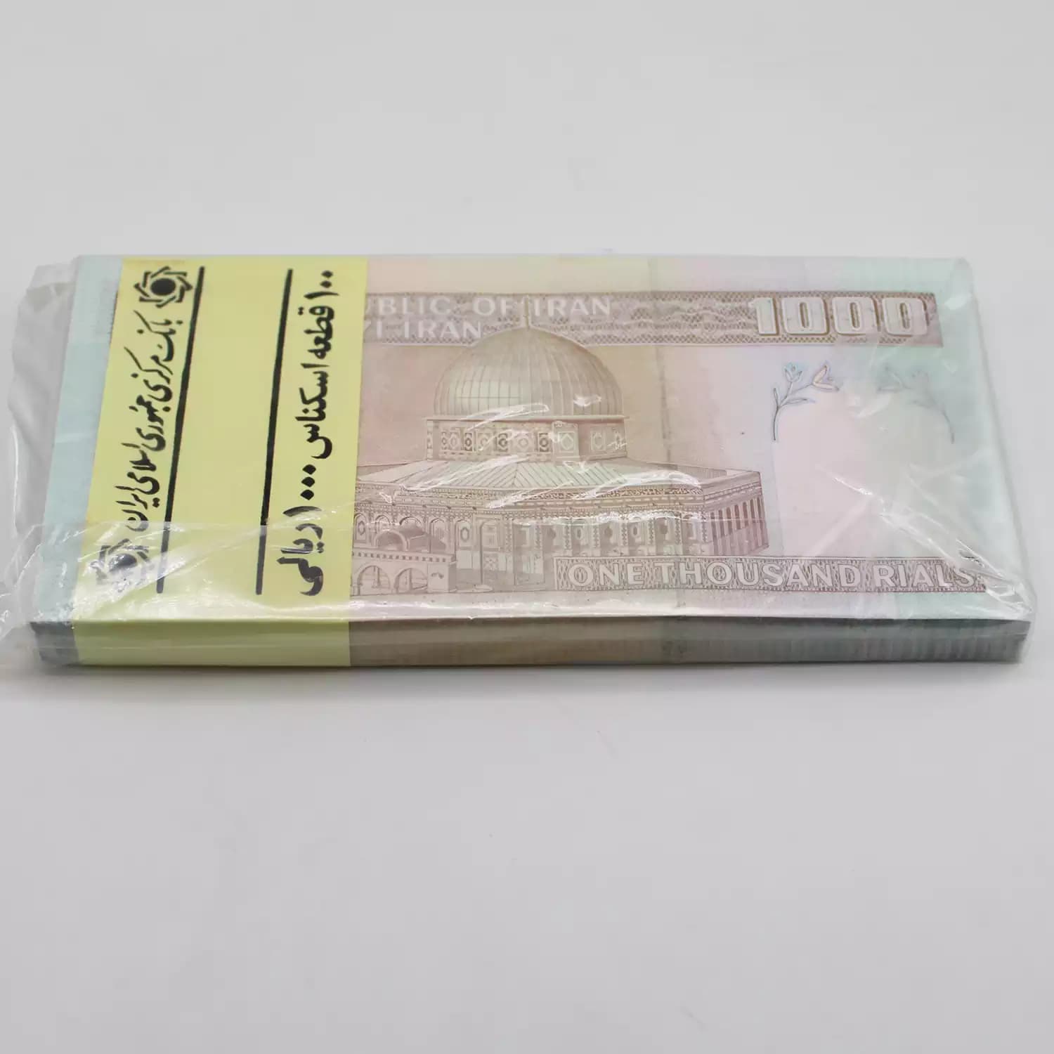 بسته اسکناس 100 تومانی امام جمهوری – نیمه رند و شماره دوقلو – 23/553501 — تصویر ۲