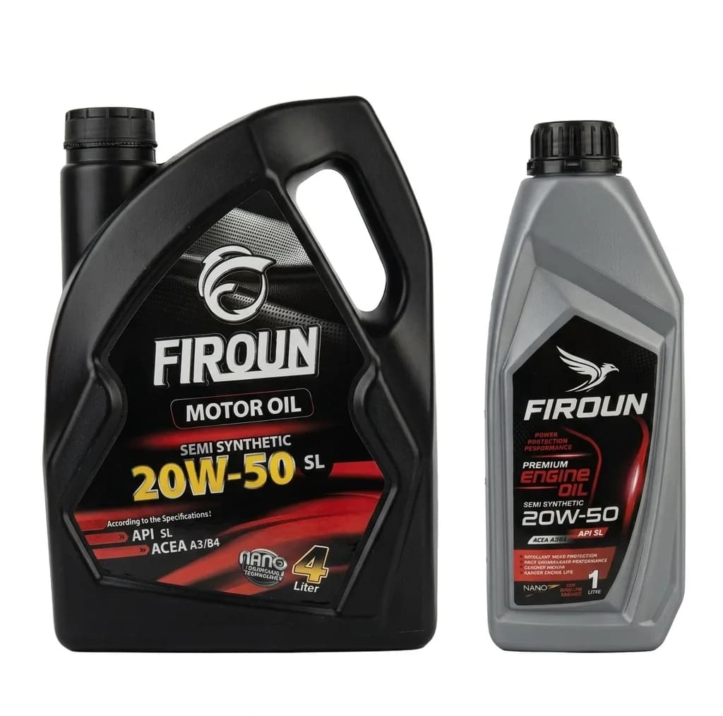 روغن موتور خودرو بنزینی فیرون مدل نانوگرافن 20w50 SL حجم 5 لیتر مجموعه دو عددی — تصویر ۲
