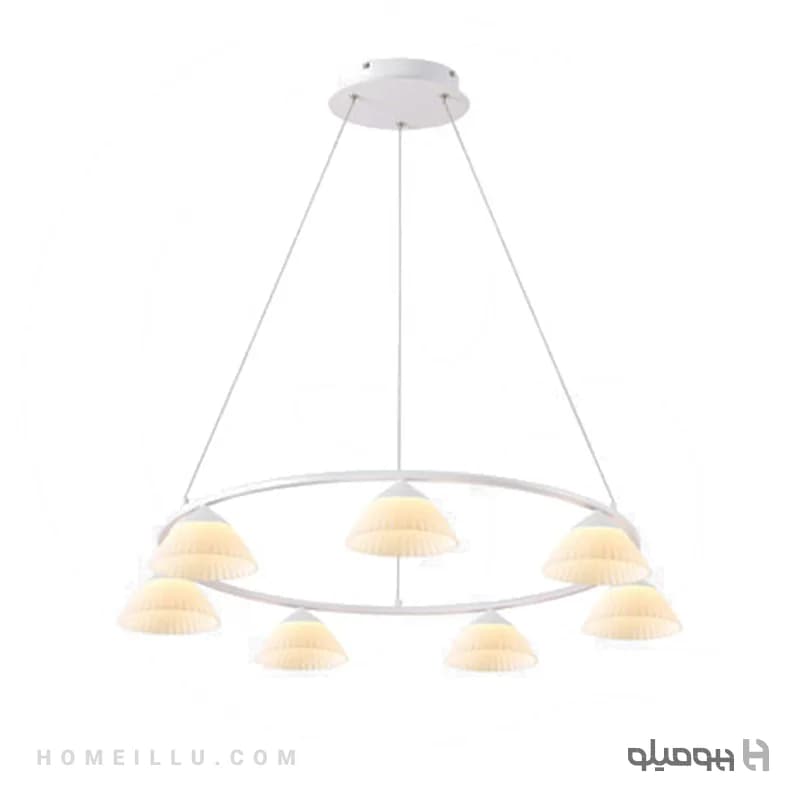 لوستر آویز 7 شاخه ال ای دی 50 وات مدرن P61159 — تصویر ۲