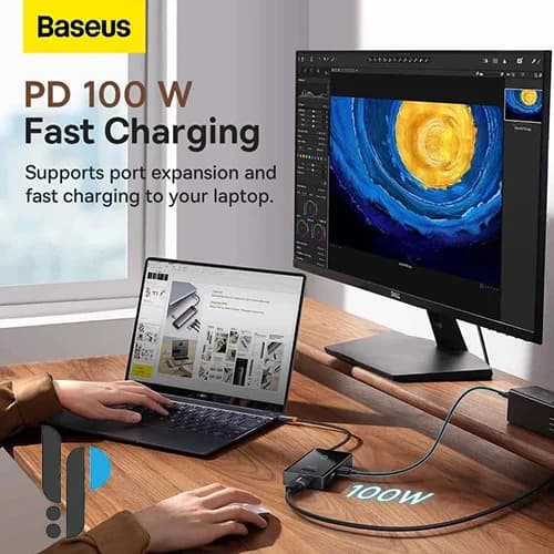 هاب 6 پورت USB-C بیسوس مدل Baseus Focus WKYY030213 — تصویر ۵
