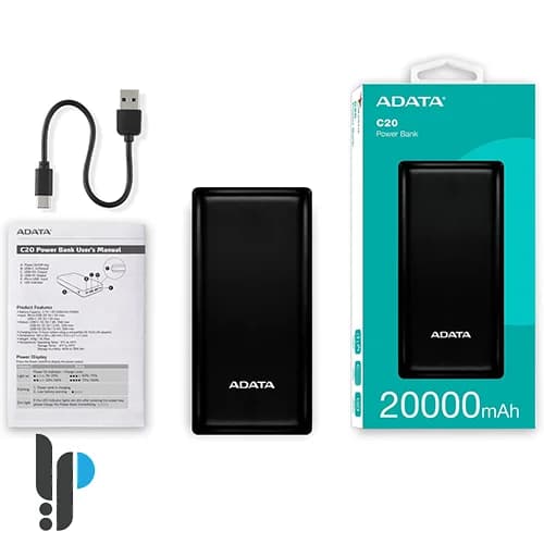 پاوربانک 15 وات ای دیتا مدل ADATA C20 ظرفیت 20000 میلی آمپر — تصویر ۷
