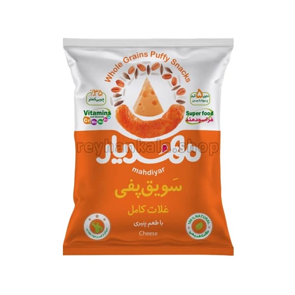سویق پفی غلات کامل مهدیار پنیری 50 گرم