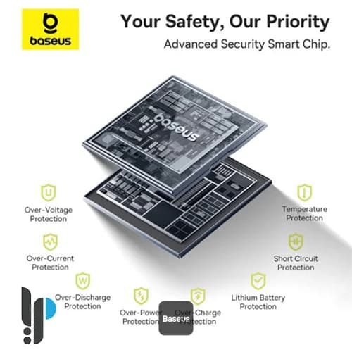 پاوربانک 30 واتی بیسوس مدل Baseus Qpow2 P10055009 با 2 کابل Type-C ظرفیت 20000 میلی آمپر — تصویر ۳