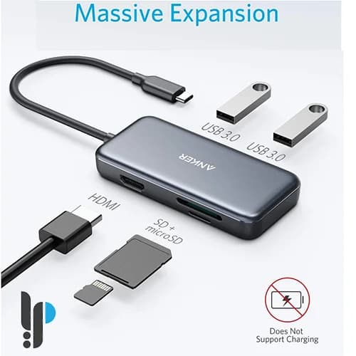 هاب 5 پورت USB-C انکر Anker PowerExpand A8334 — تصویر ۵