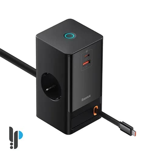 هاب شارژر 5 پورت 65 وات بیسوس مدل baseus PowerCombo PSLR000301 — تصویر ۴