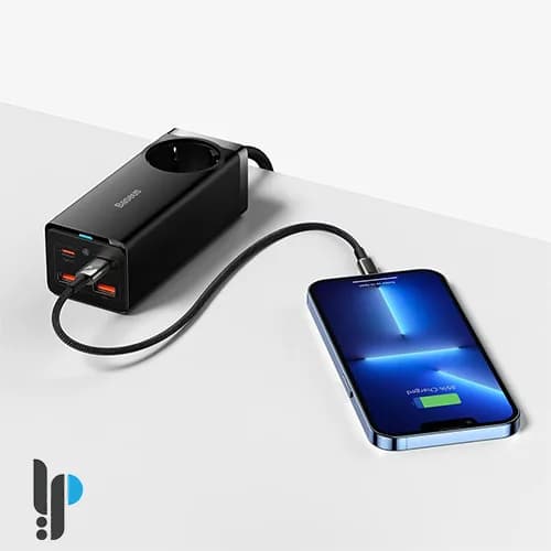 شارژر رومیزی 100 وات بیسوس مدل Baseus powerCombo PSZM000401 — تصویر ۵