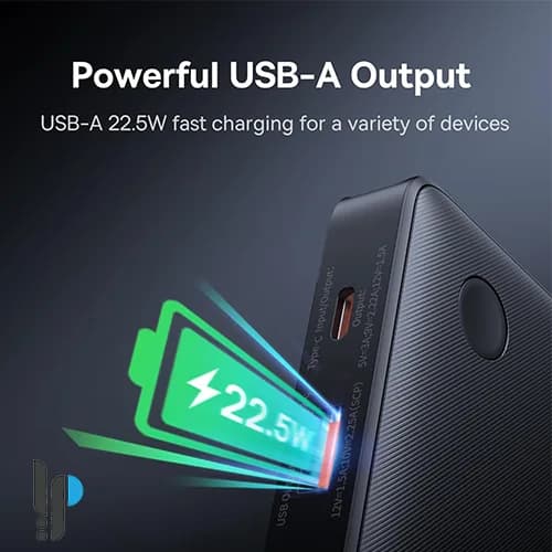 پاور بانک 22.5 واتی بیسوس مدل Baseus AirPow Lite P10067501 ظرفیت 10000 میلی آمپر با کابل Type-C و Lightning — تصویر ۴