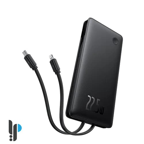 پاور بانک 22.5 واتی بیسوس مدل Baseus AirPow Lite P10067501 ظرفیت 10000 میلی آمپر با کابل Type-C و Lightning