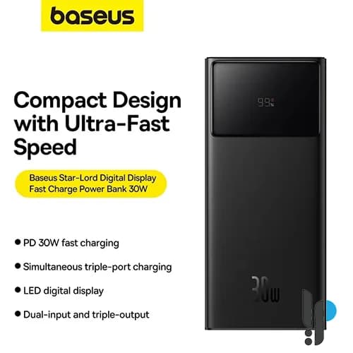 پاوربانک 30 واتی بیسوس مدل Baseus Star-Lord P10022904113 ظرفیت 20000 میلی آمپر ساعت — تصویر ۶
