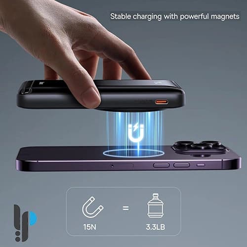 پاوربانک 20 واتی بیسوس مدل Baseus Magnetic Bracket PPCX0002 ظرفیت 10000 میلی آمپر — تصویر ۸