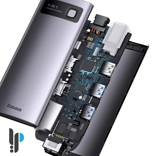 هاب ۹ پورت USB-C بیسوس مدل Baseus Metal Gleam Series WKWG060013 — تصویر ۷