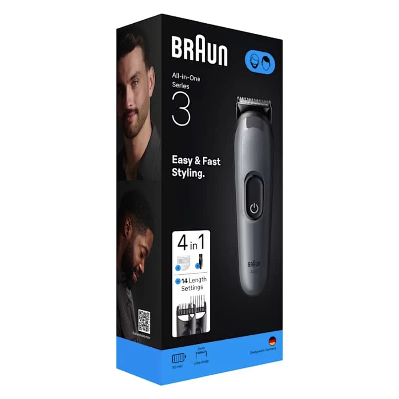 ماشین اصلاح موی صورت شارژی براون BRAUN مدل series 3 AIO3500 — تصویر ۴