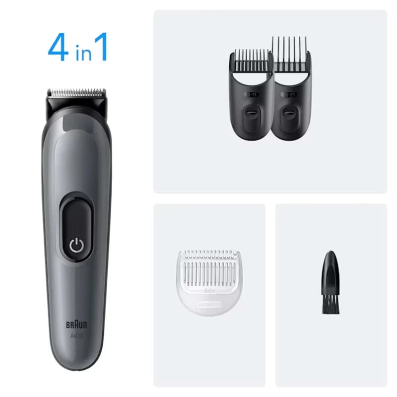 ماشین اصلاح موی صورت شارژی براون BRAUN مدل series 3 AIO3500 — تصویر ۳