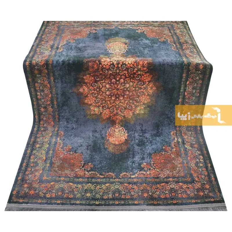 فرش سرمهای طرح آزوریت 1200 شانه — تصویر ۷