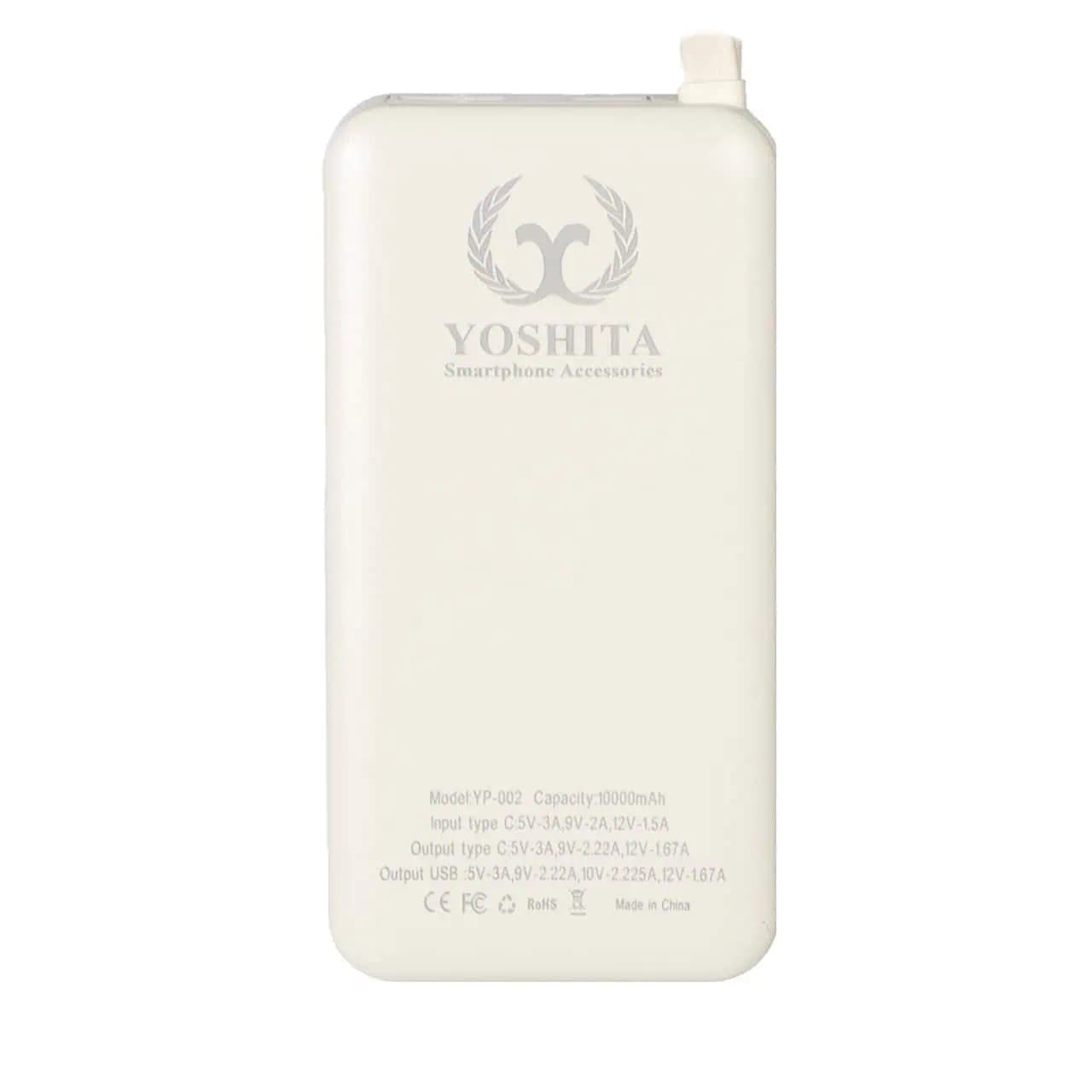 پاوربانک سوپر فست شارژ یوشیتا 22.5 وات 10000mAh مدل YP-002 — تصویر ۵